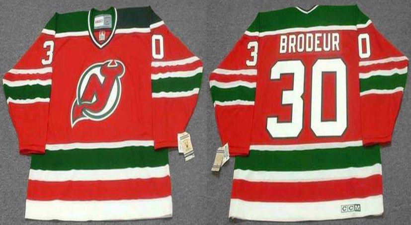 2019 Men New Jersey Devils 30 Brodeur red CCM NHL jerseys
